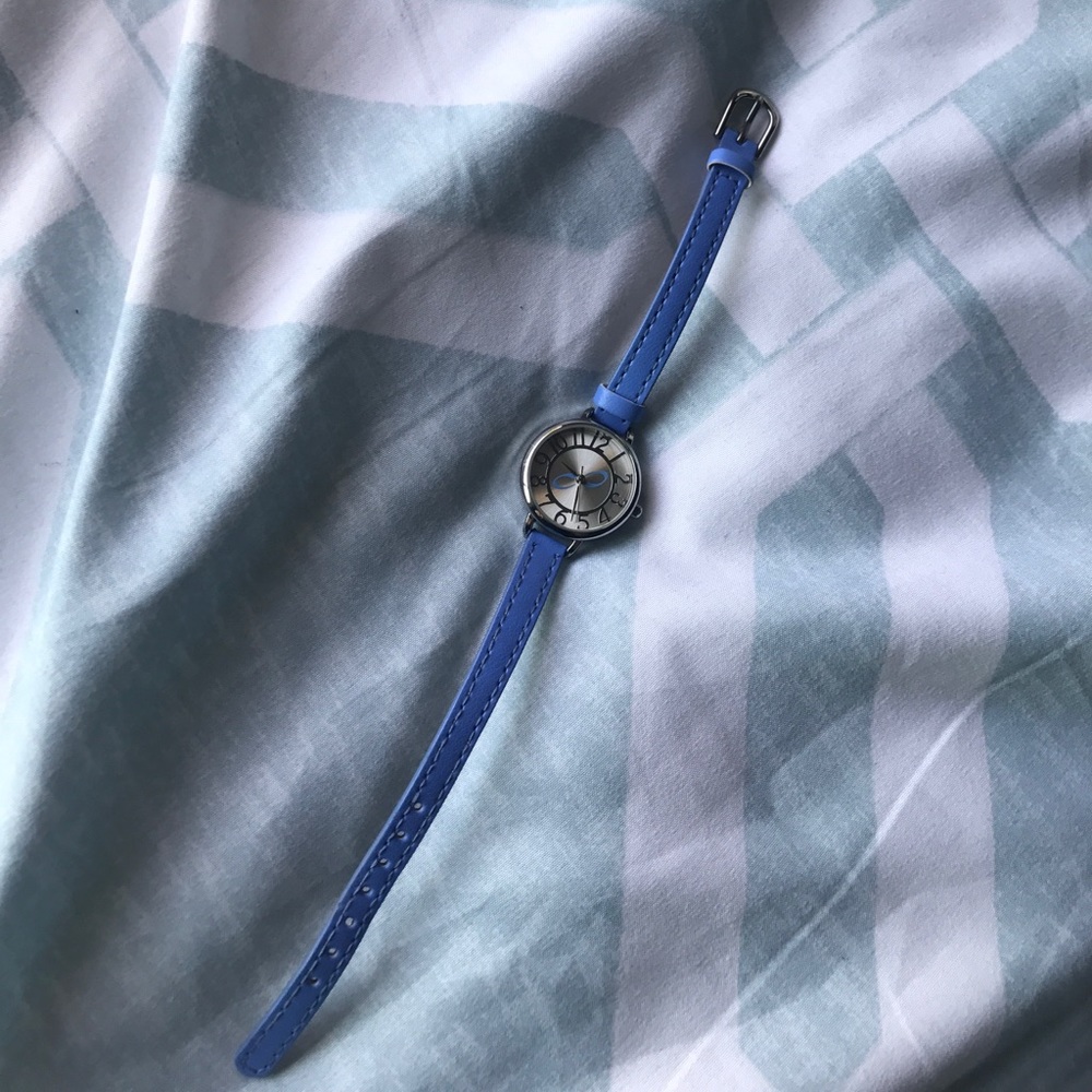 Stainless Steel Light Blue Watch